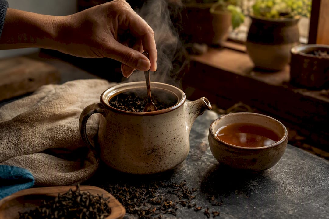 Brewing loose leaf tea without an infuser