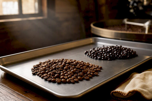 Medium and dark roast beans compared